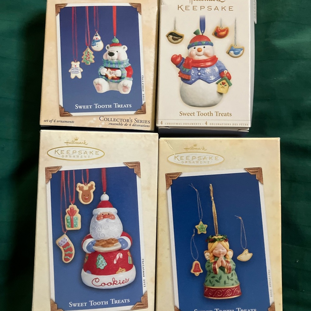 Hallmark Sweet Tooth Treats Ornaments - Red, Blue, Green